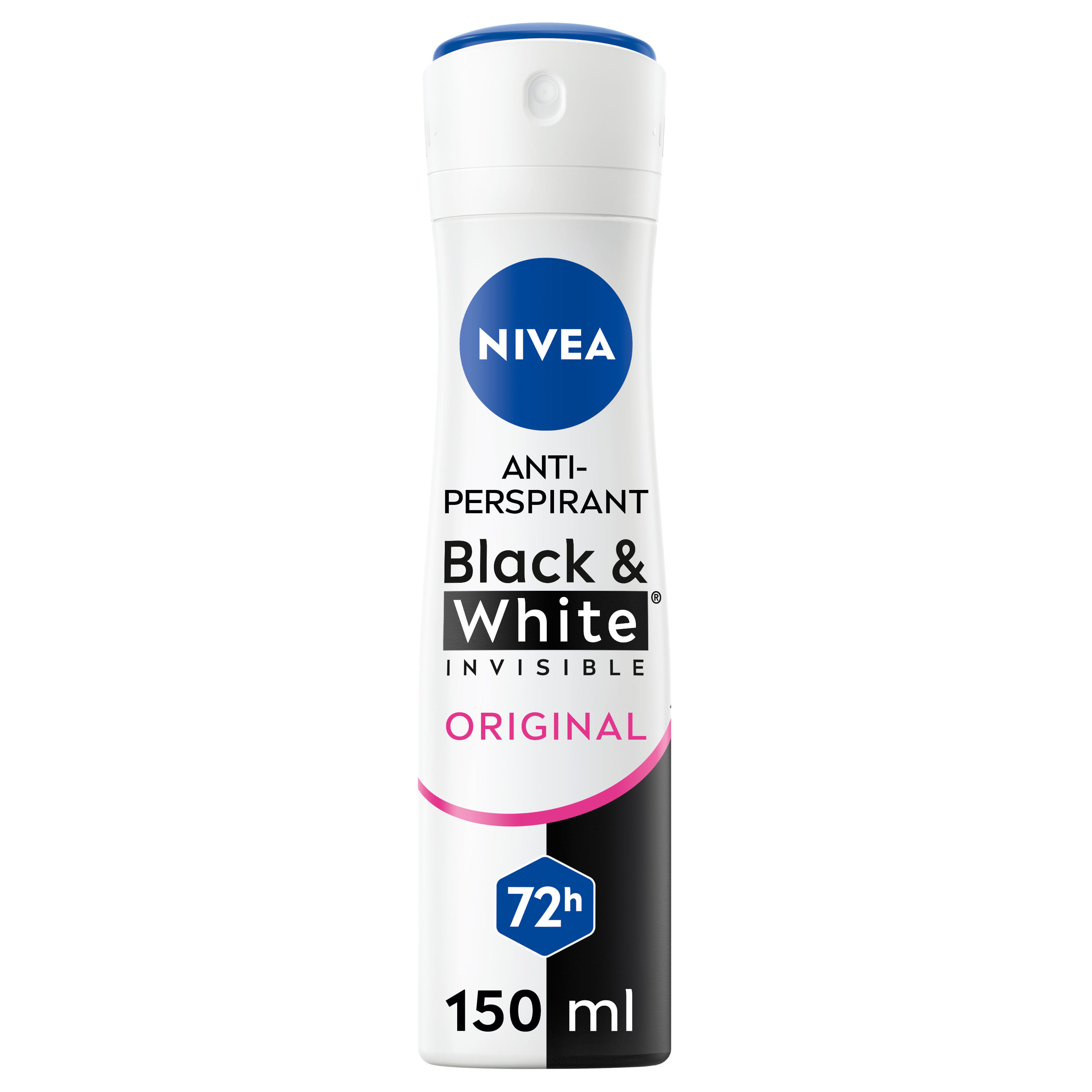 Nivea Black & White Invisible Original Spray deodorante per donna 72h 150 ml