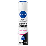 Nivea Black & White Invisible Original Spray deodorante per donna 72h 150 ml
