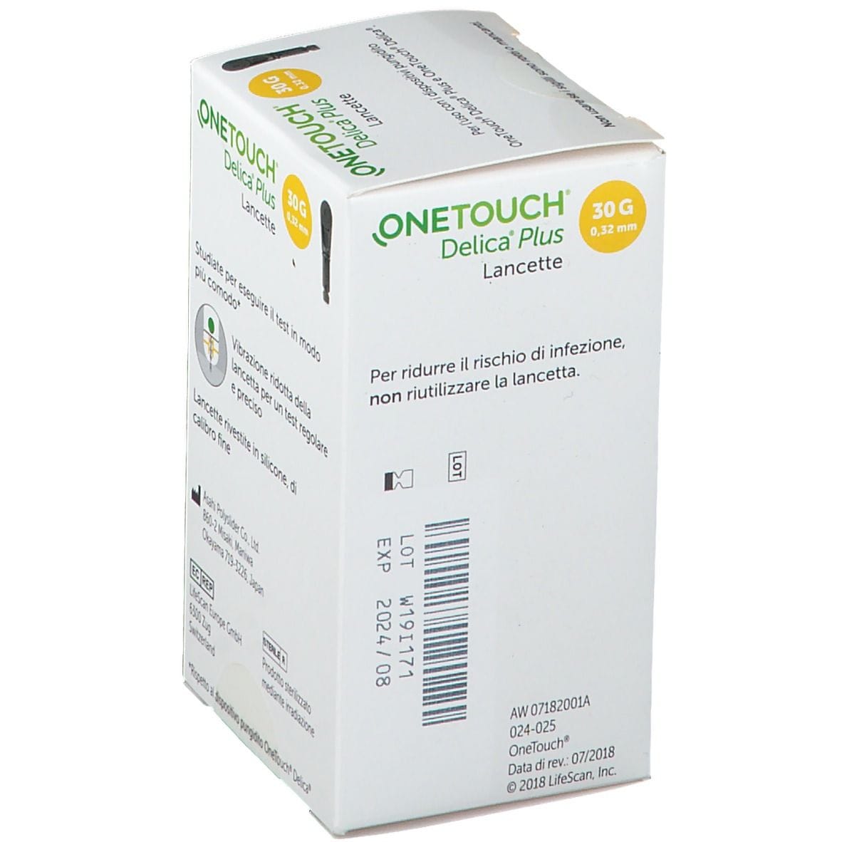 LANCETTE PUNGIDITO ONETOUCH DELICA PLUS 200 PEZZI