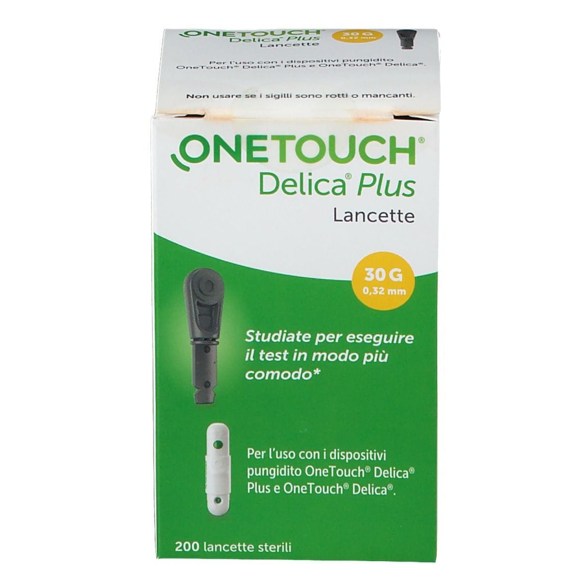 LANCETTE PUNGIDITO ONETOUCH DELICA PLUS 200 PEZZI