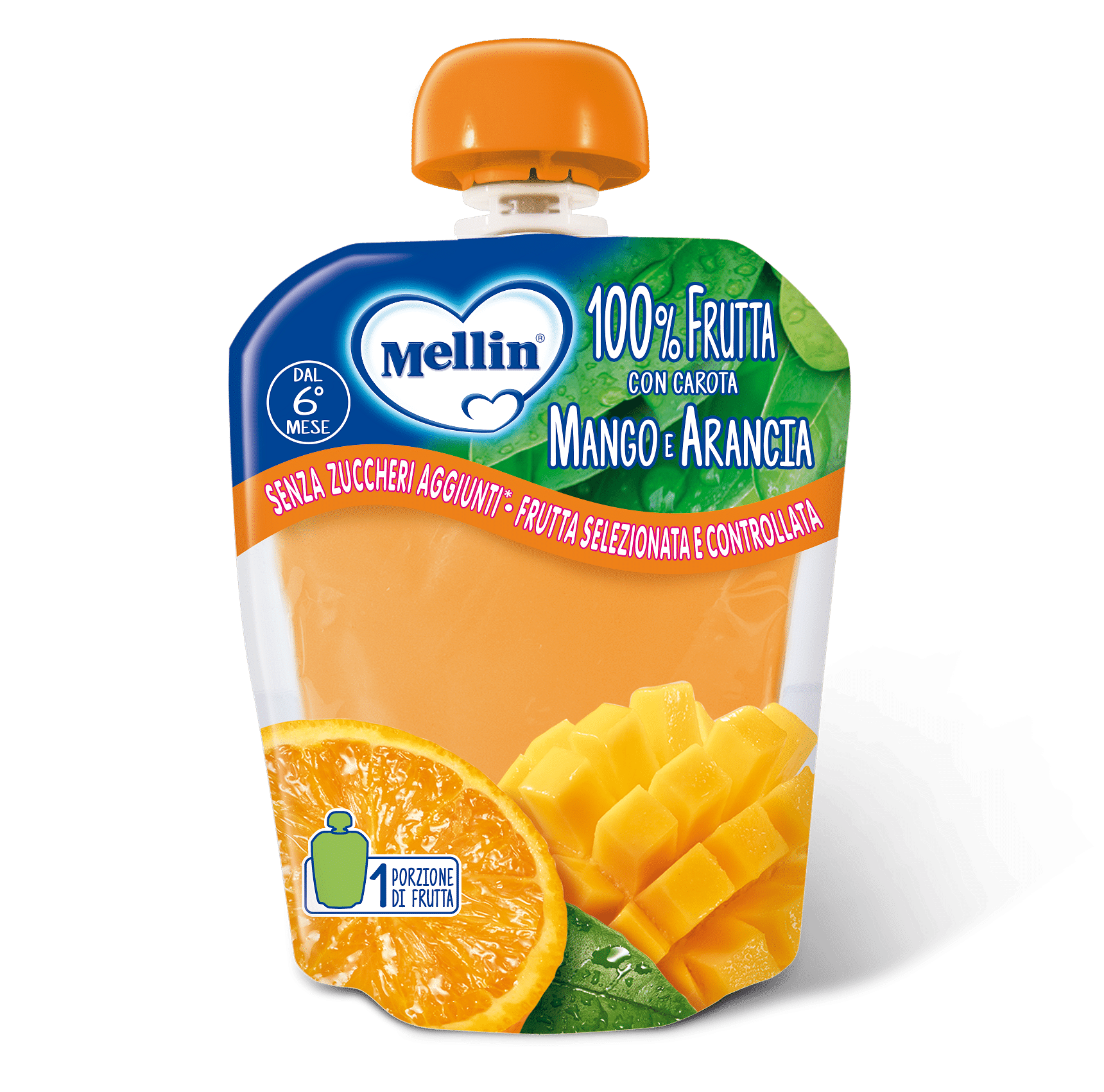 Mellin Pouch Arancia Mango 90 G