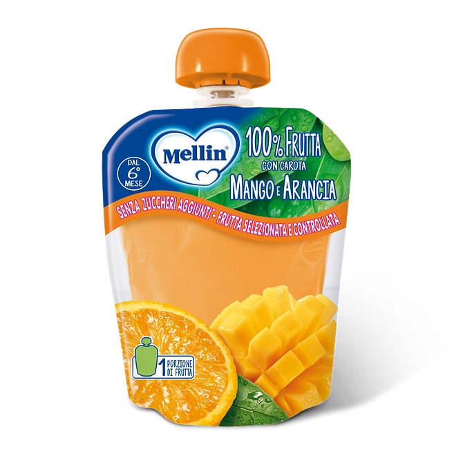 Mellin Pouch Arancia Mango 90 G