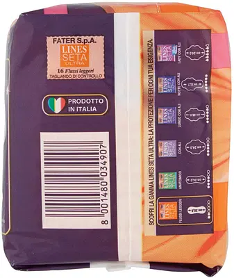 ASSORBENTE LINES SETA ULTRA LEGGERO 16 PEZZI ASSORBENTE LINES SETA ULTRA LEGGERO 16 PEZZI