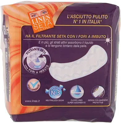 ASSORBENTE LINES SETA ULTRA LEGGERO 16 PEZZI ASSORBENTE LINES SETA ULTRA LEGGERO 16 PEZZI