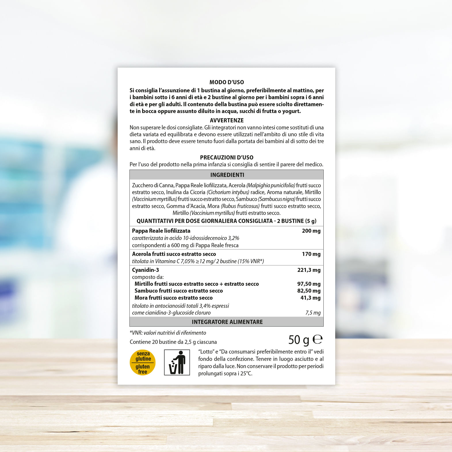 NATURA MIX ADVANCED SOSTEGNO OROSOLUBILE 20 BUSTINE