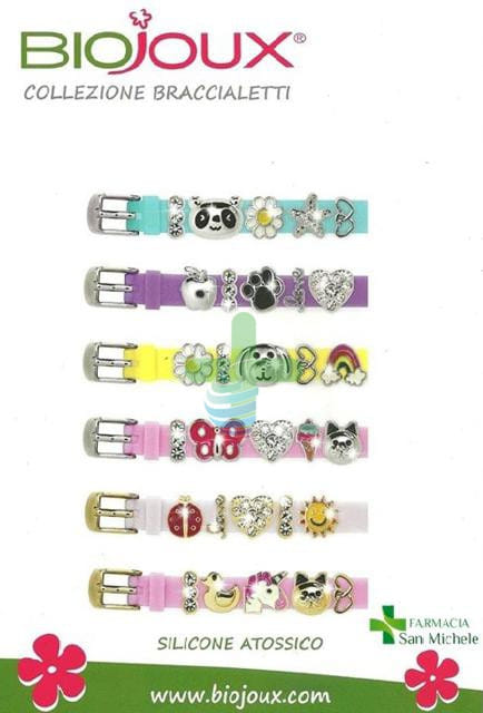 BRACCIALETTO WHITE IN SILICONE CON CHARMS DI METALLO