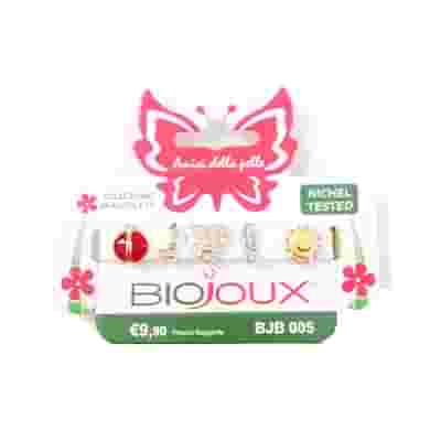 BRACCIALETTO WHITE IN SILICONE CON CHARMS DI METALLO