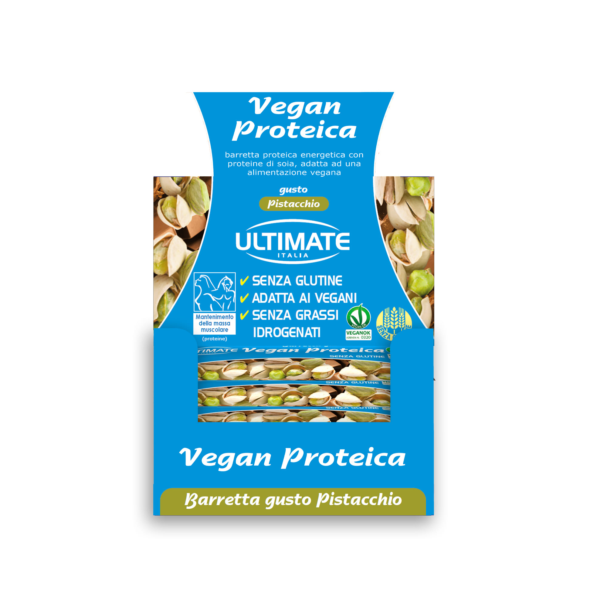 Ultimate Barretta Vegan Proteica Pistacchio 24 X 40 G