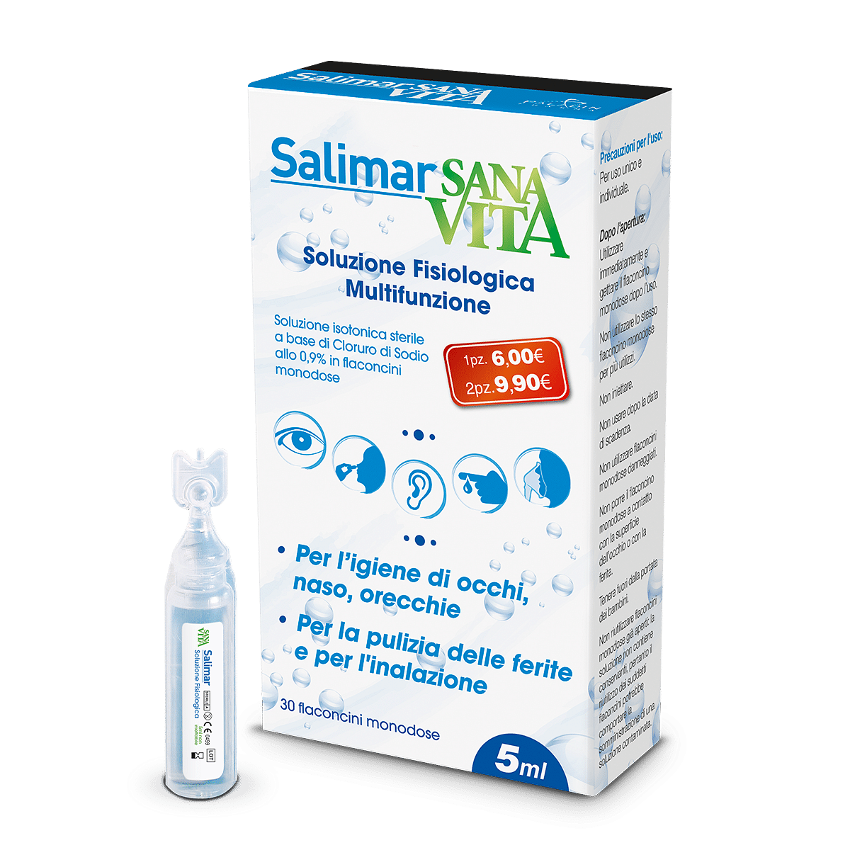 Sanavita Soluzione Fisiologica 30 Fialoidi X 5 Ml