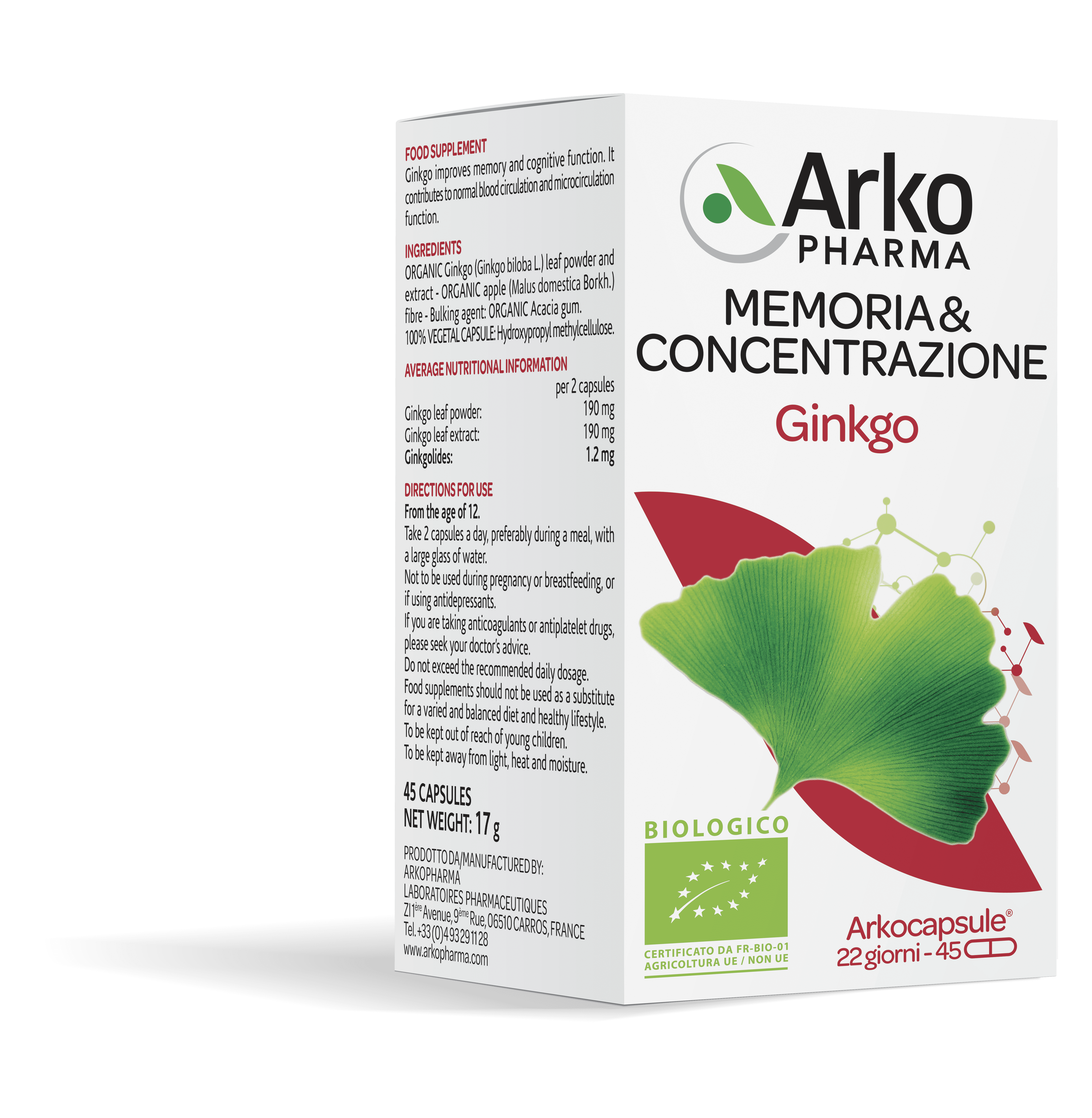 ARKO CAPSULE GINKGO BIO 45 CAPSULE