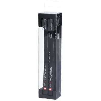 CURAPROX BLACK IS WHITE DENTIFRICI SBIANCANTI 2 SPAZZOLINI CURAPROX BLACK IS WHITE DENTIFRICI SBIANCANTI 2 SPAZZOLINI