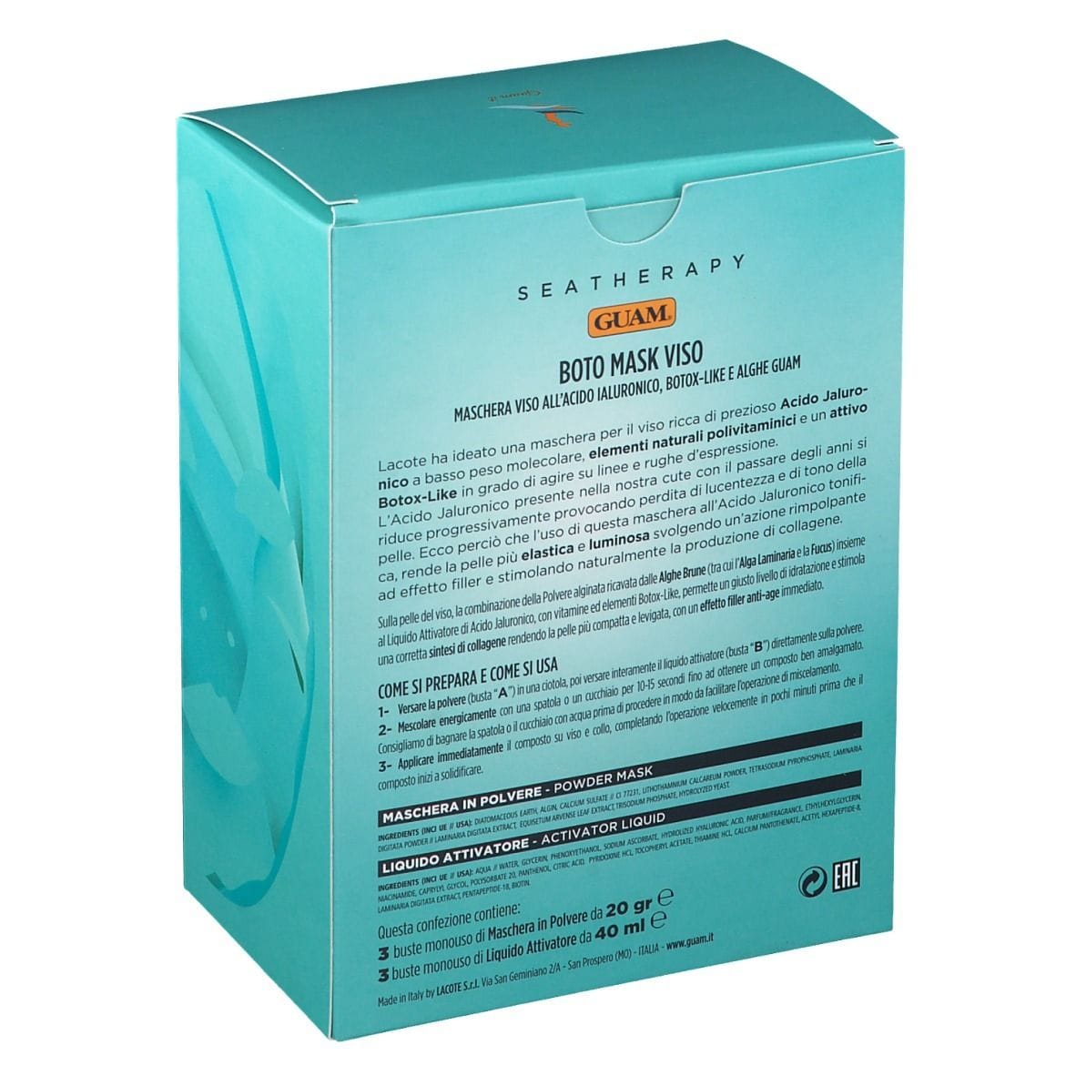 GUAM SEATHERAPY BOTOMASK VISO 3 TRATTAMENTI