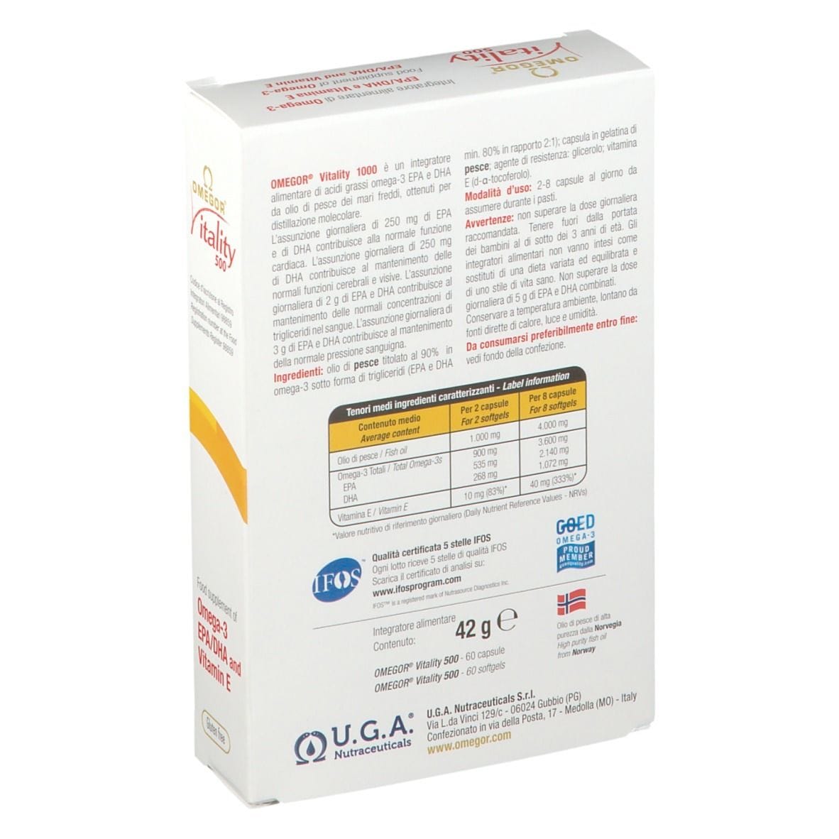 OMEGOR VITALITY 500 60 CAPSULE
