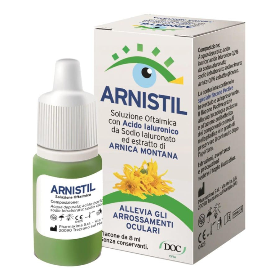 ARNISTIL SOLUZIONE OFTALMICA ACIDO IALURONICO 0,2% + ESTRATTO DI ARNICA MONTANA 0,1% FLACONE 8 ML