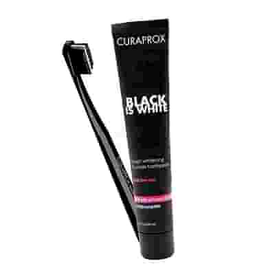 CURAPROX BLACK IS WHITE DENTIFRICI SBIANCANTI 1 DENTIFRICIO DA 90ML + 1 SPAZZOLINO