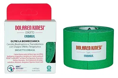 DOLAREN KINESI EMULGEL CEROTTO TERAPEUTICO VERDE CM 5X5 M IN ROTOLO DOLAREN KINESI EMULGEL CEROTTO TERAPEUTICO VERDE CM 5X5 M IN ROTOLO