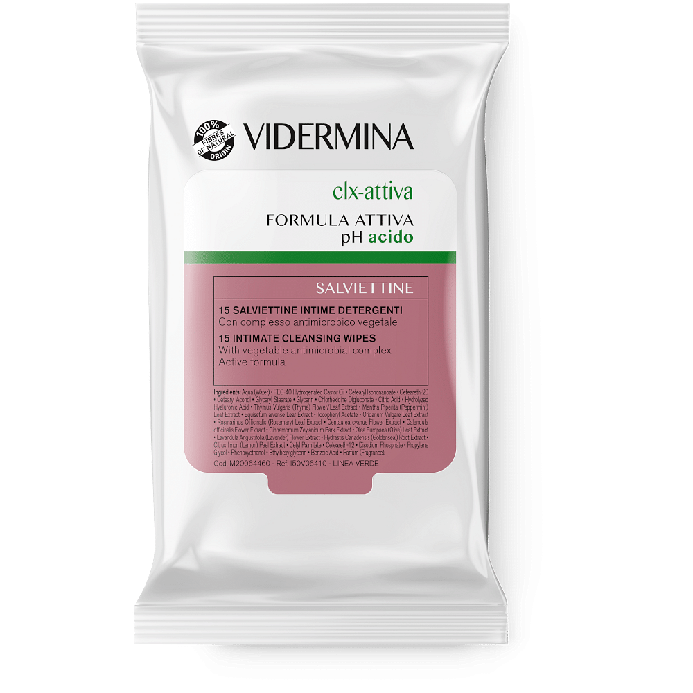 Vidermina Clx Attiva 15 Salviette Intime Detergenti