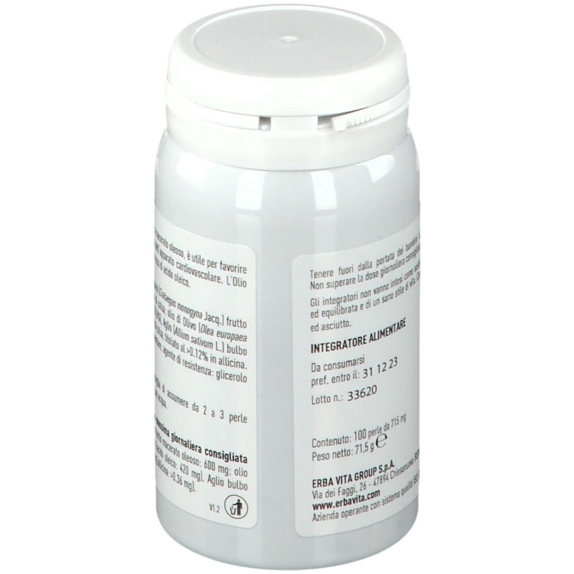 OLIO DI AGLIO BIANCOSPINO E OLIVO 100 PERLE