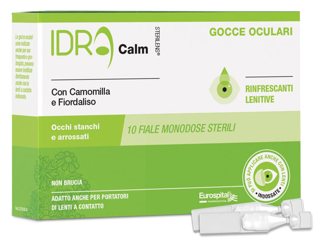GOCCE OCULARI RINFRESCANTI STERILENS IDRA CALM CAMOMILLA E FIORDALISO 10 FIALE MONODOSE DA 0,33 ML