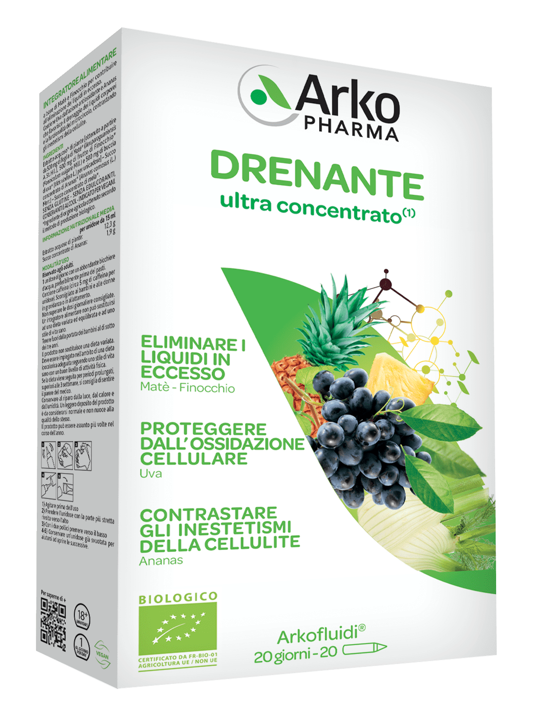 ARKOFLUIDI DRENANTE BIO 20 FIALE