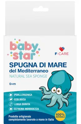 BABYSTAR SPUGNA MARE NATURALE 10 CM BABYSTAR SPUGNA MARE NATURALE 10 CM