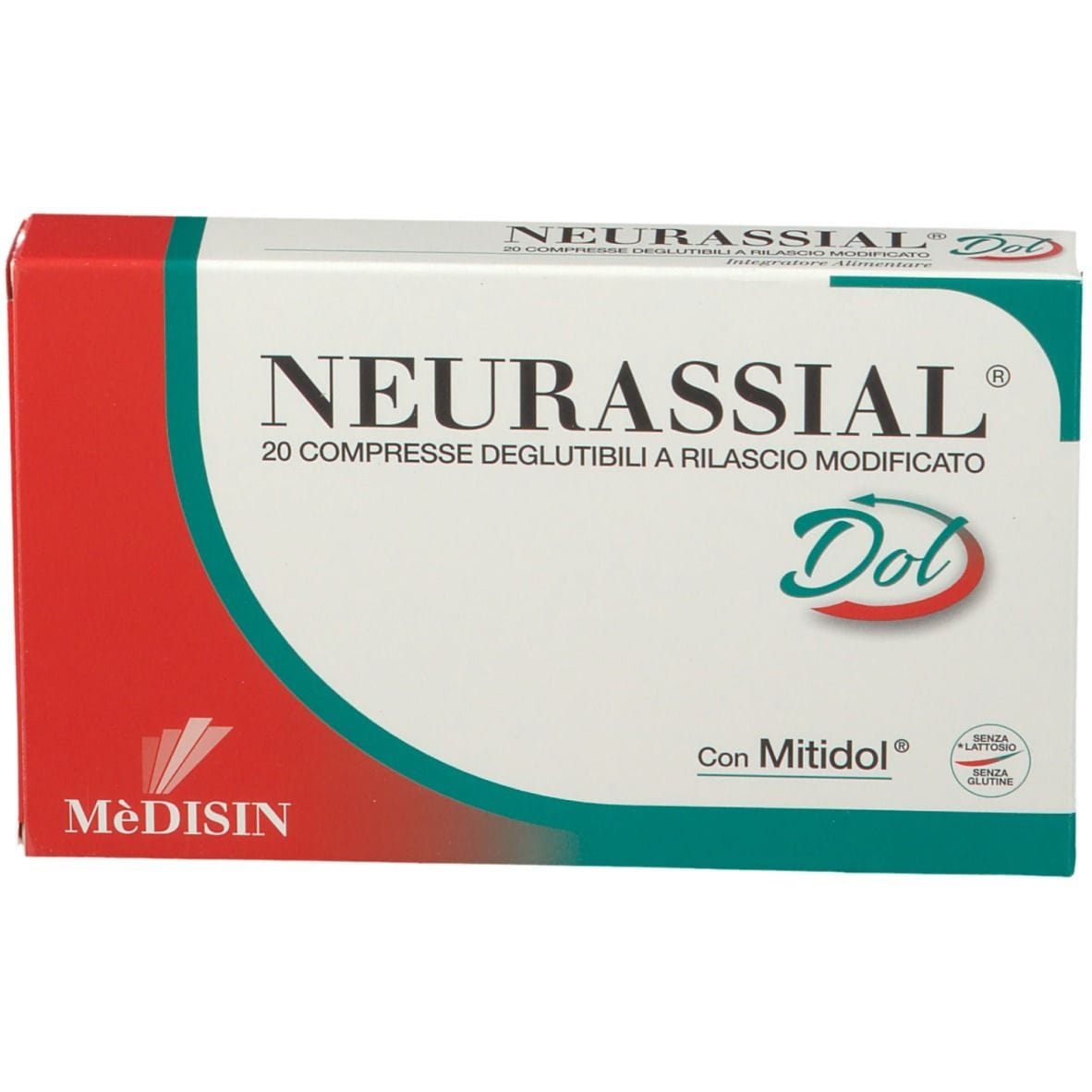 NEURASSIAL DOL 20 COMPRESSE DEGLUTIBILI A RILASCIO MODIFICATO 1,43 G SENZA GLUTINE SENZA LATTOSIO