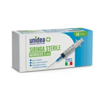 UNIDEA SIRINGA DA 5ML MONOUSO 10 PEZZI UNIDEA SIRINGA DA 5ML MONOUSO 10 PEZZI