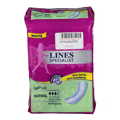 LINES SPECIALIST PANNOLONE NORMAL FARMA 12 PEZZI LINES SPECIALIST PANNOLONE NORMAL FARMA 12 PEZZI