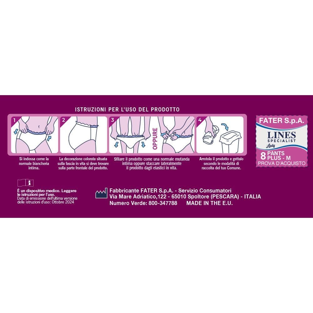 LINES SPECIALIST PANTS PLUS M FARMA 8 PEZZI