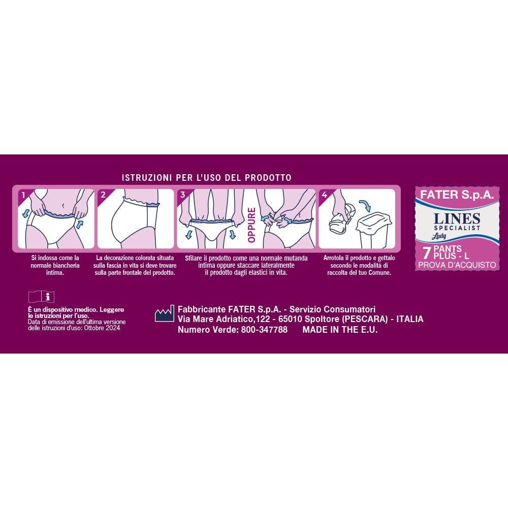 LINES SPECIALIST PANTS PLUS L FARMA 7 PEZZI