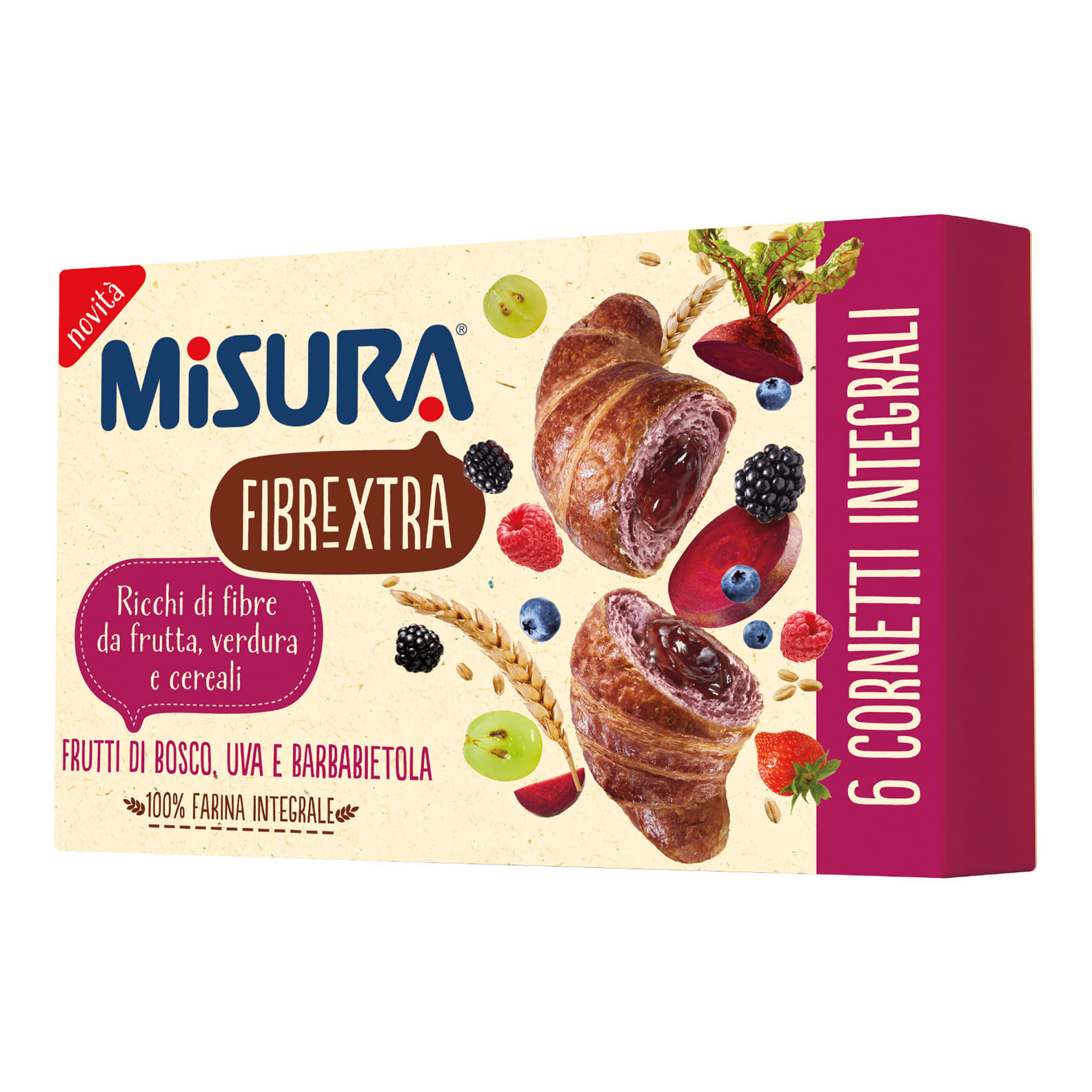MISURA CORNETTI FIBRE EXTRA VIOLA FRUTTI DI BOSCO UVA E BARBABIETOLA 300 G