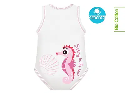 BODY 0-36M BIO COTTON SUMMER SEALIFE CAVALLUCCIO MARINO BODY 0-36M BIO COTTON SUMMER SEALIFE CAVALLUCCIO MARINO