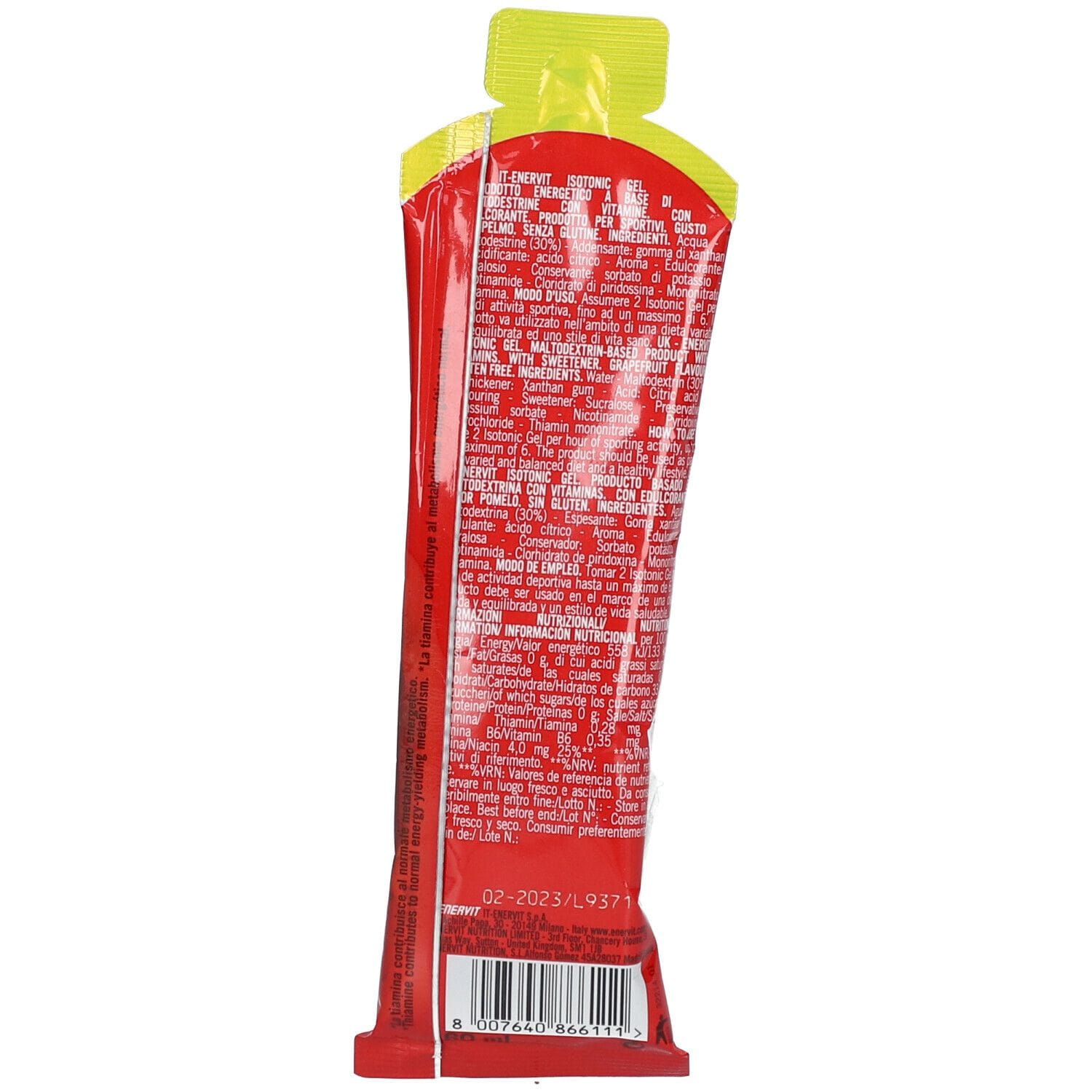 ENERVIT SPORT ISOTONIC GEL GRAPEFRUIT 60 ML