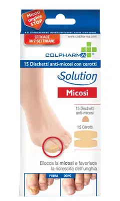 DISCHETTO ANTIMICOSI CON CEROTTO COLPHARMA 15 PEZZI DISCHETTO ANTIMICOSI CON CEROTTO COLPHARMA 15 PEZZI