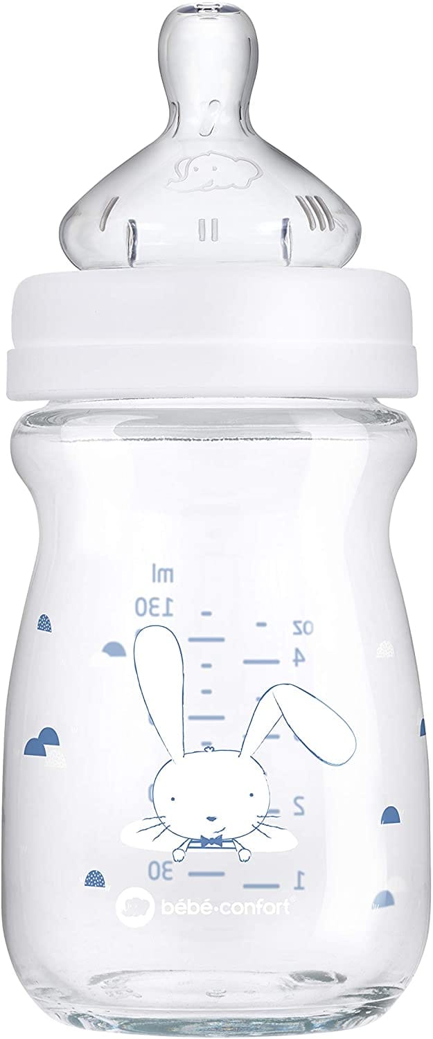 Bebe Confort Biberon In Vetro Da 130 Ml Tettarella In Silicone T0 Sweet Bunny