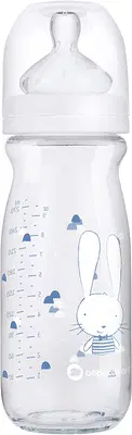 BEBE CONFORT BIBERON IN VETRO DA 270 ML TETTARELLA IN SILICONE T1 SWEET BUNNY BEBE CONFORT BIBERON IN VETRO DA 270 ML TETTARELLA IN SILICONE T1 SWEET BUNNY
