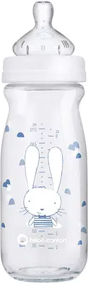 BEBE CONFORT BIBERON IN VETRO DA 270 ML TETTARELLA IN SILICONE T1 SWEET BUNNY BEBE CONFORT BIBERON IN VETRO DA 270 ML TETTARELLA IN SILICONE T1 SWEET BUNNY