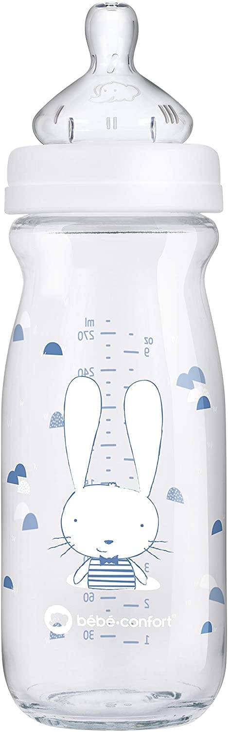 Bebe Confort Biberon In Vetro Da 270 Ml Tettarella In Silicone T1 Sweet Bunny