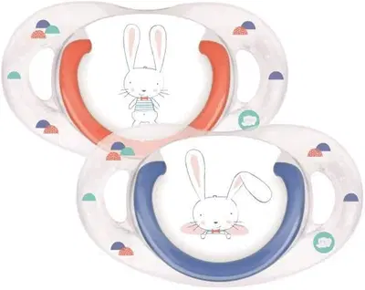 BEBE CONFORT SUCCHIETTO IN SILICONE 6/18 MESI SWEET BUNNY BLU/ROSSO 2 PEZZI BEBE CONFORT SUCCHIETTO IN SILICONE 6/18 MESI SWEET BUNNY BLU/ROSSO 2 PEZZI
