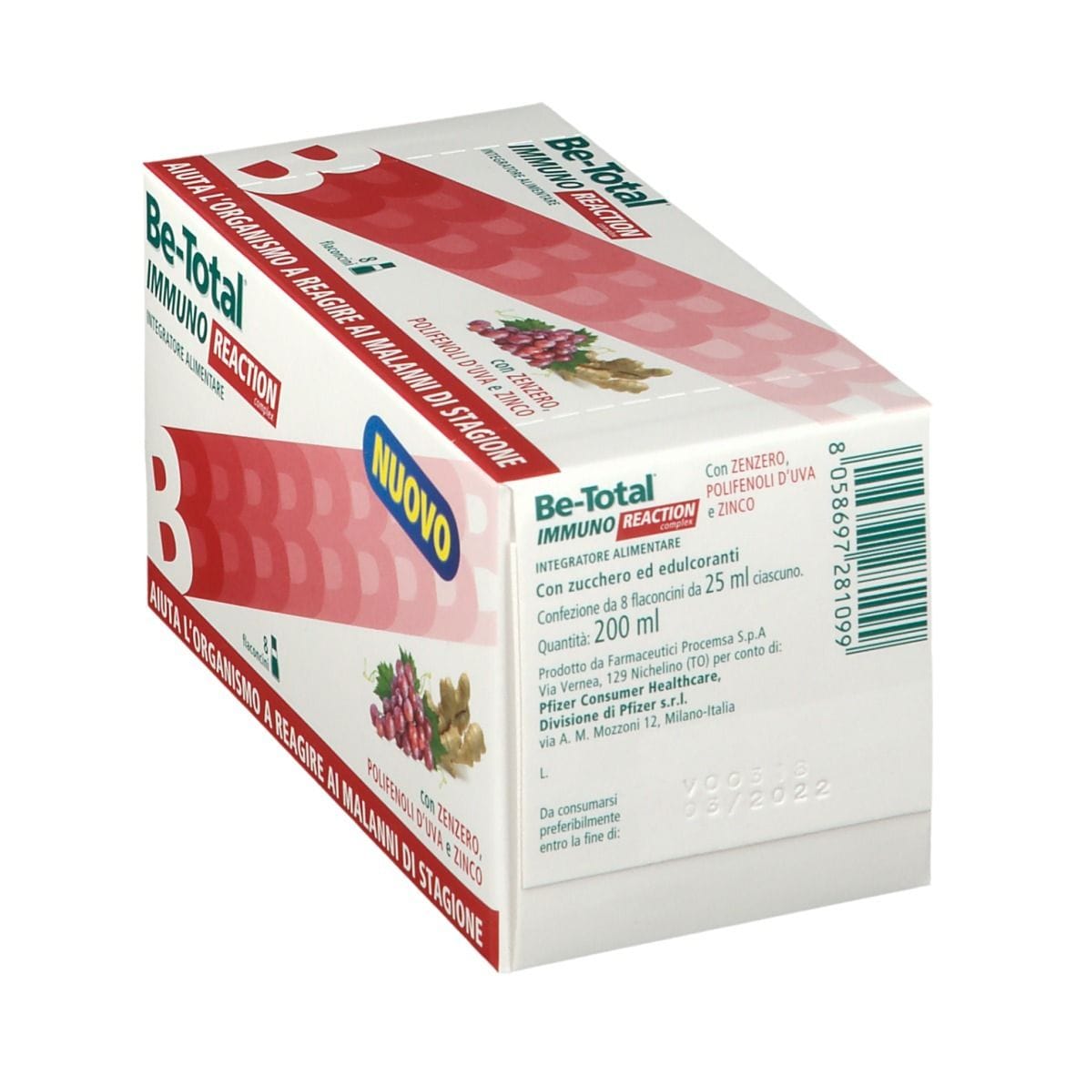 BETOTAL IMMUNO REACTION 8 FLACONCINI