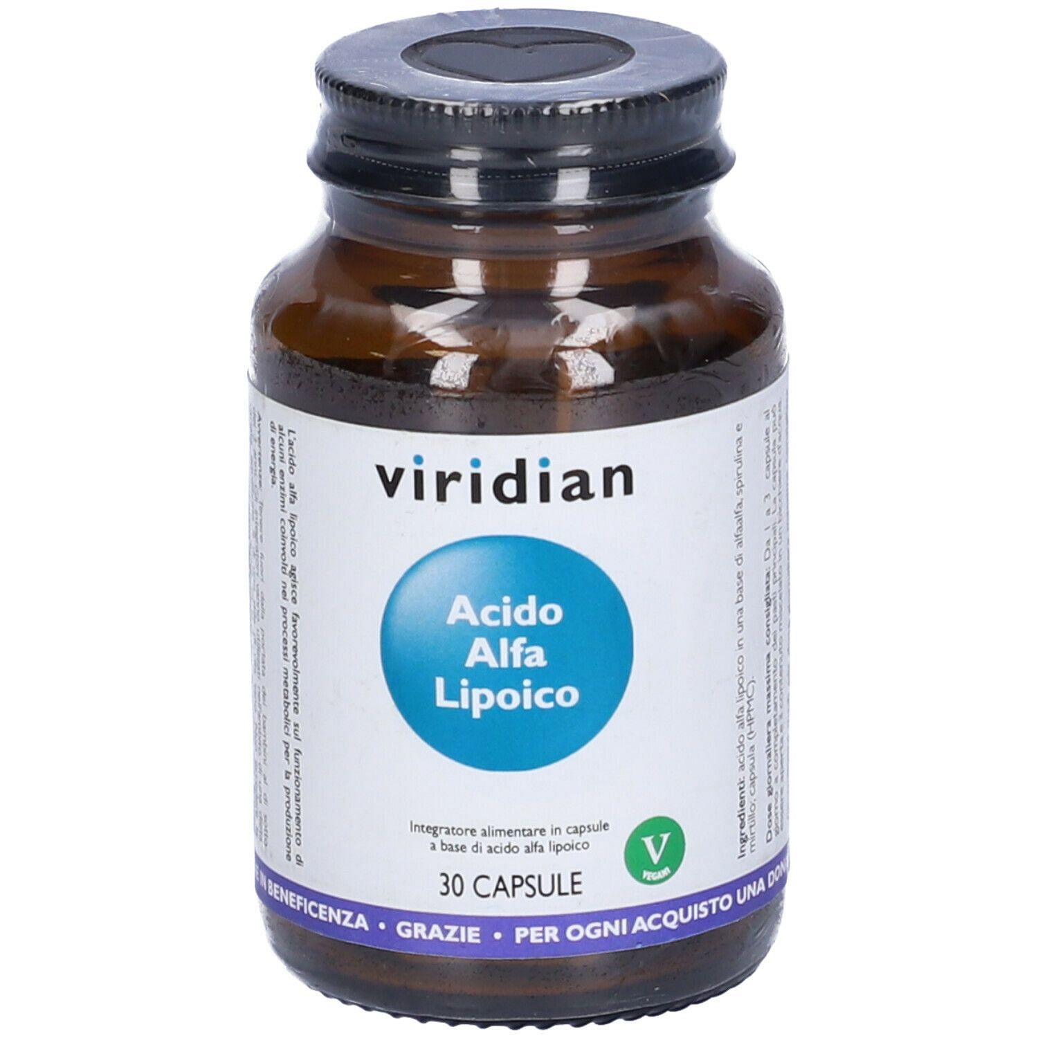 Viridian Acido Alfa Lipoico 30 Capsule Vegetali