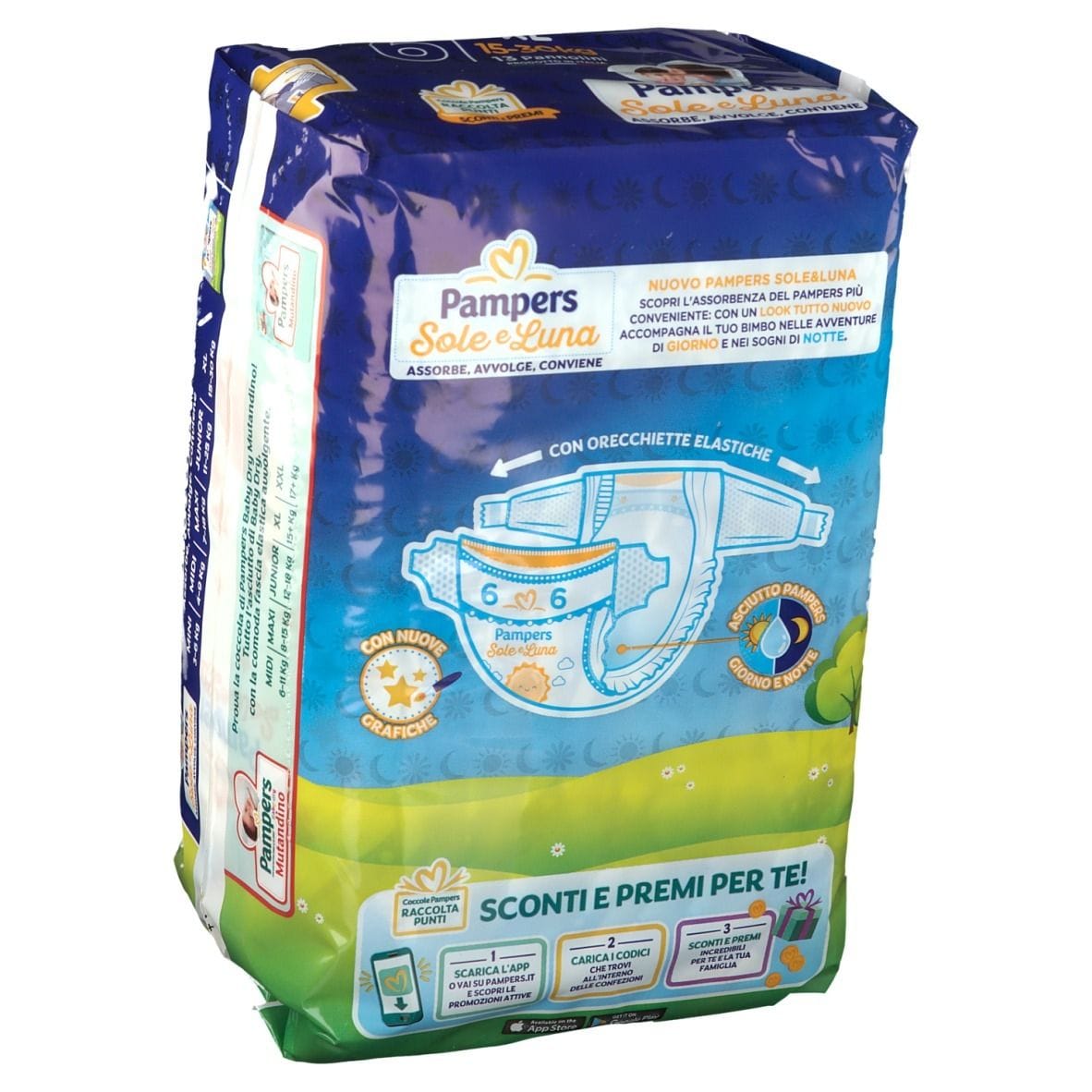 PAMPERS SOLE E LUNA XL 13 PEZZI