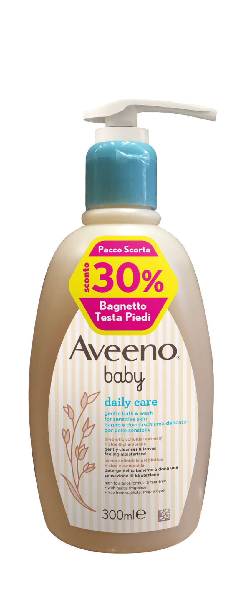 Aveeno Baby Bagnetto Testa Piedi 250 Ml - Detergente Delicato Per La Pelle Sensibile Dei Neonati, Bundle Confezione - Foto 6