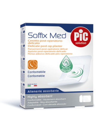 CEROTTO IN TNT ADESIVO 10X8 CM CON COMPRESSA ASSORBENTE 4,5X5,5 CM PIC SOFFIX MED 1 PEZZO