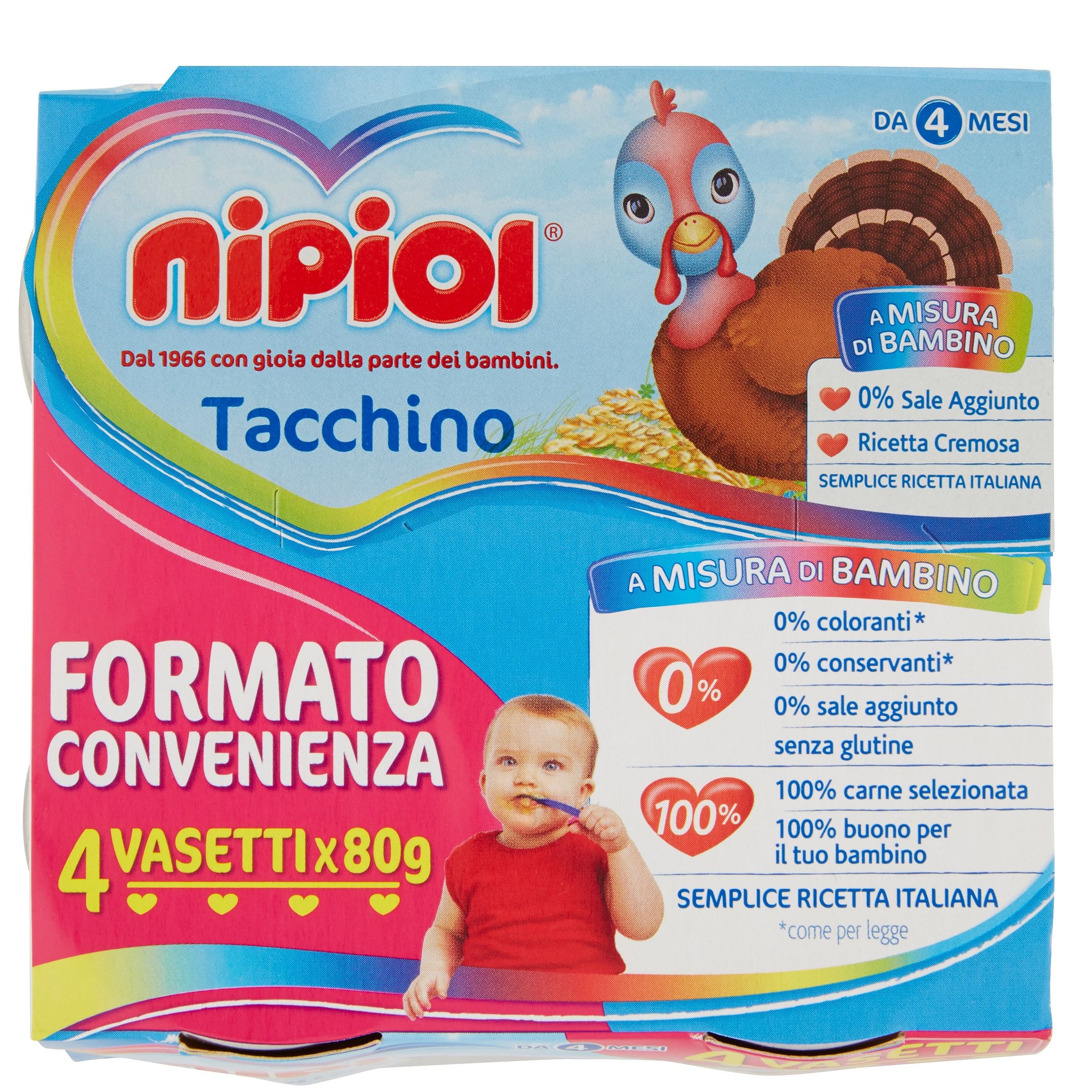 Nipiol Omogeneizzato Tacchino 4 X 80 G