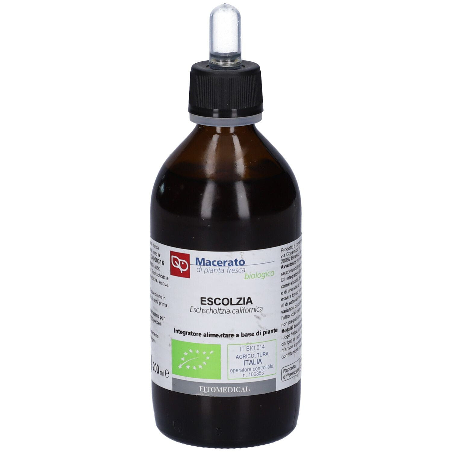 ESCOLZIA TINTURA MADRE 200 ML BIO