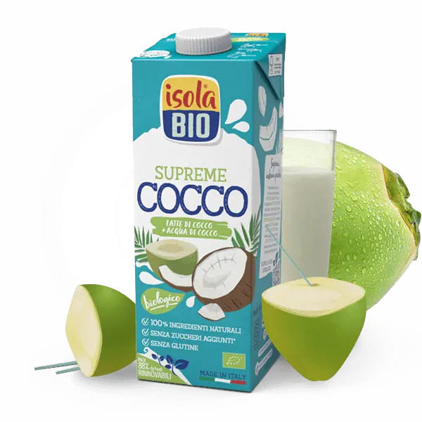 ISOLA BIO BEVANDA LATTE DI COCCO E ACQUA DI COCCO SUPREME 1 LITRO