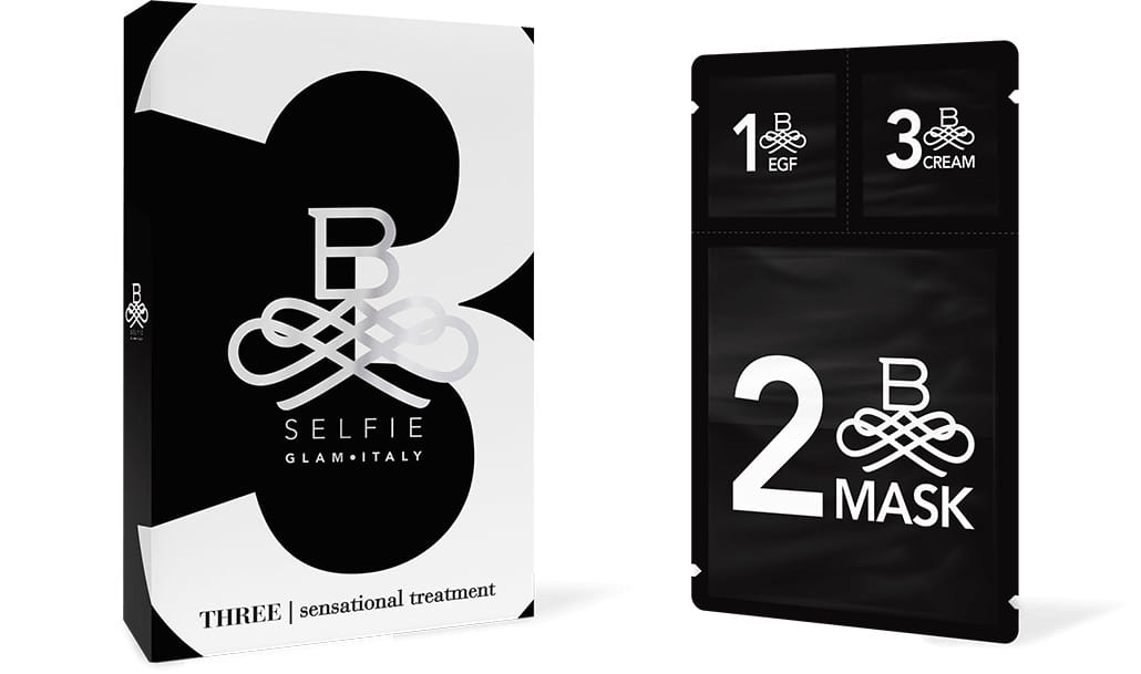 B SELFIE THREE SENSATIONAL TREATMENT MASCHERA 25 ML + SIERO 3 ML + CREMA 3 ML