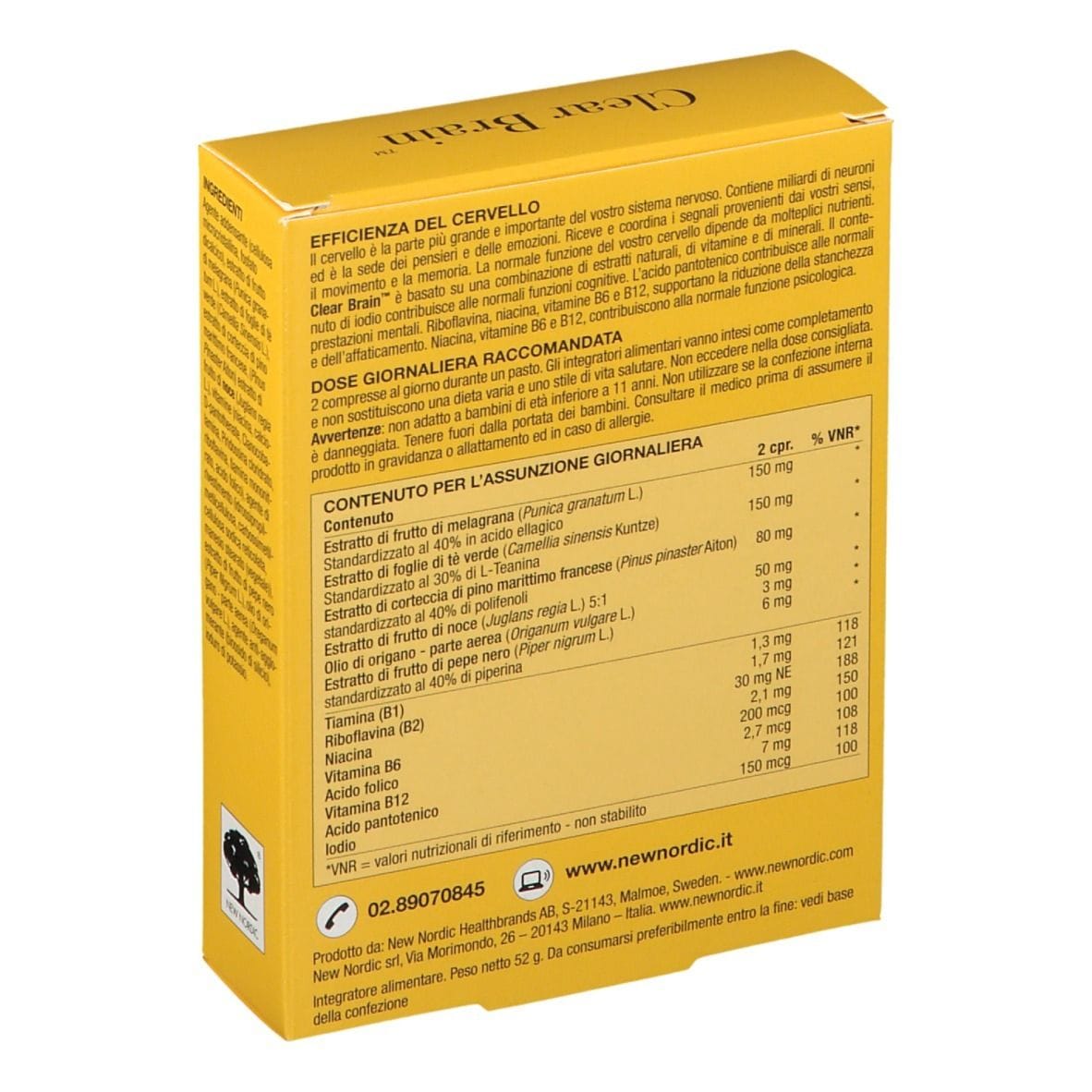 CLEAR BRAIN 120 COMPRESSE