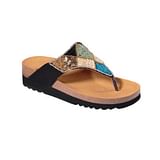 SCARPA HAVANA CANVAS + BEADS W BLACK/TURQUOISE/BEIGE TOMAIA IN CANVAS+PERLINE FODERA IN MICROFIBRA SOTTOPIEDE IN MICROFIBRA SUOLA EVA 41